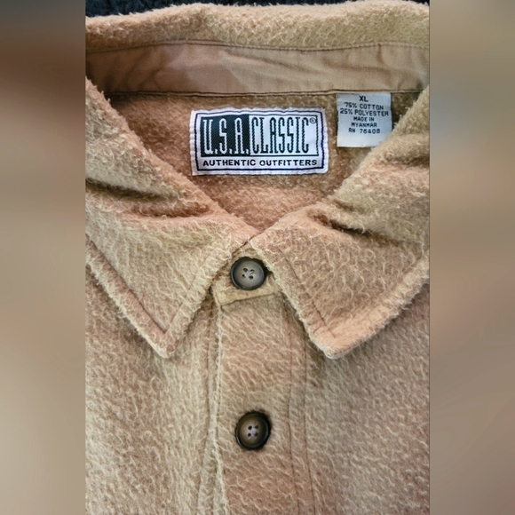 USA Classic Authentic Outfitters Fleece Knit Shirt Mens XI - Picture 2 of 6